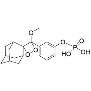 A drawing of the chemical structure for the drug.