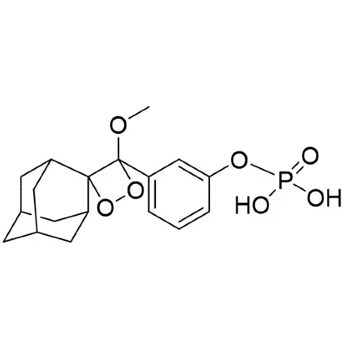 A drawing of the chemical structure for the drug.