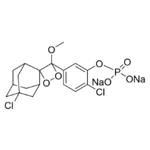 A chemical structure of the compound is shown.