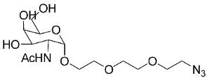 An image of α-GalNAc-PEG3-Azide chemical structure.