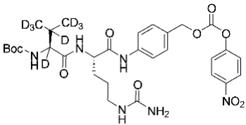 A chemical molecule of adriamycin.