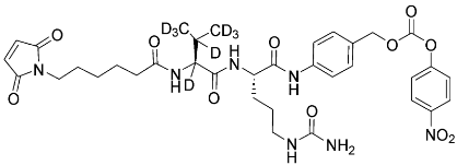 A chemical molecule is shown in black and white.