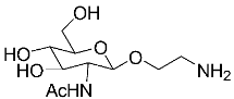 The chemical structure of acetylcholine.