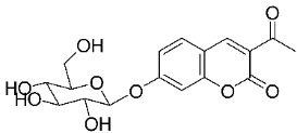 A chemical molecule is shown on a white background.