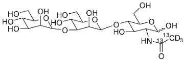 A chemical molecule is shown on a white background.