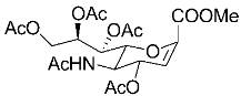 The chemical structure of an octanoic acid.