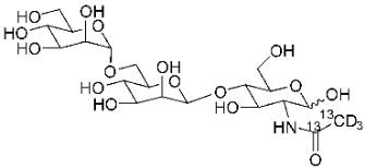 A chemical molecule is shown on a white background.