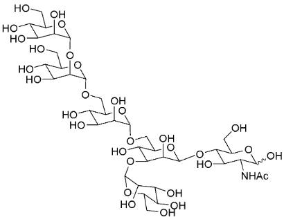 A diagram showing the structure of a chemical compound.