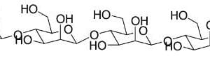 A chemical molecule is shown on a white background.