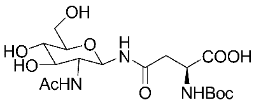 Chemical structure of a peptide molecule.